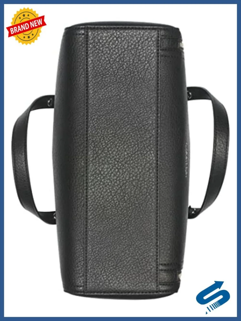 Vegan Leather Satchel with Multiple Pockets and Adjustable Crossbody Strap